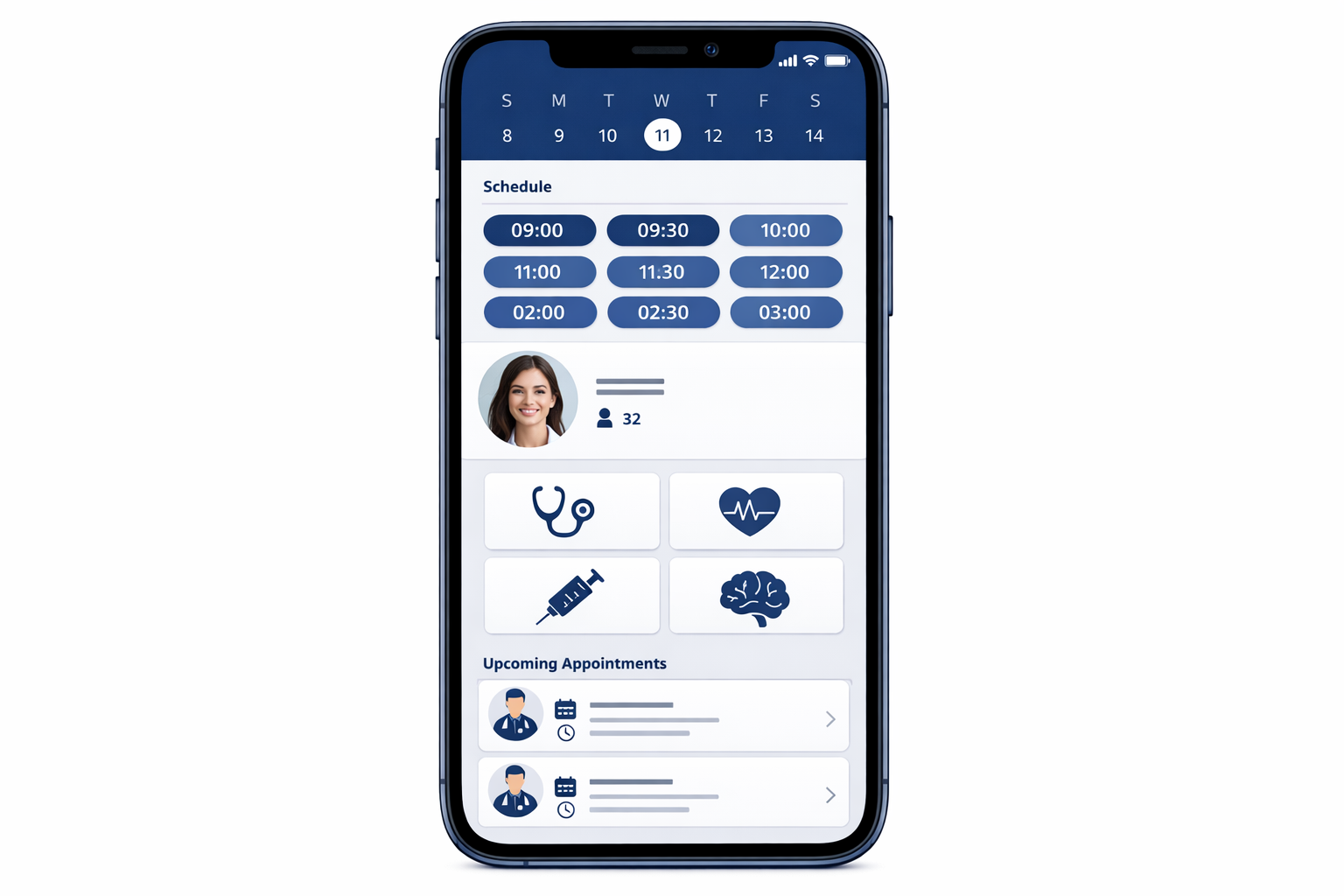 SaglikRandevu hastane randevu sistemi mobil ekrani